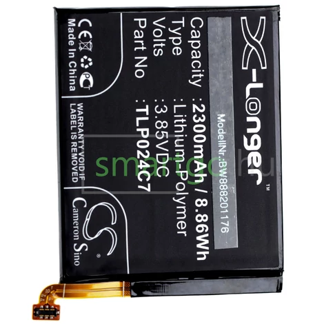 VHBW Telefon akkumulátor akku Alcatel TLP024C7 - 2300mAh, 3.85V, Li-polymer