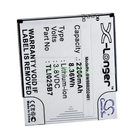 VHBW Telefon akkumulátor akku Alcatel TLI025B7 - 2200mAh, 3.8V, Li-ion
