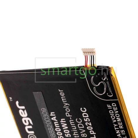 VHBW Telefon akkumulátor akku Alcatel TLp025DC - 2500mAh, 3.8V, Li-polymer