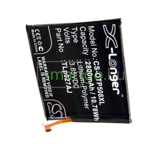 VHBW Telefon akkumulátor akku Alcatel TLp027AJ - 2800mAh, 3.85V, Li-polymer