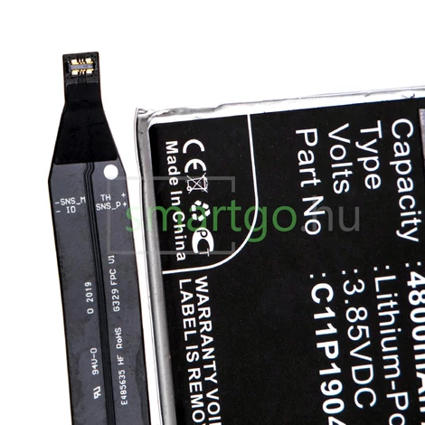 VHBW Telefon akkumulátor akku Asus 0B200-03740200, C11P1904 - 4800mAh, 3.85V, Li-polymer
