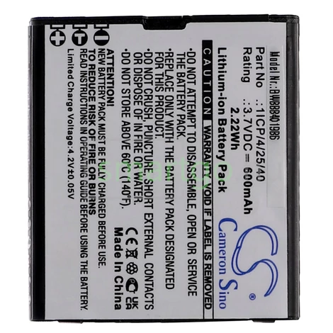 Senior VHBW Telefon akkumulátor akku Bea-fon 1ICP/4/25/40 - 600mAh, 3.7V, Li-ion