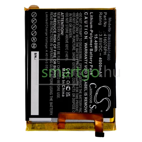 VHBW Telefon akkumulátor akku Blackview 416078PH - 4000mAh, 3.85V, Li-polymer