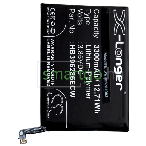 VHBW Telefon akkumulátor akku Huawei HB396286ECW - 3300mAh, 3.85V, Li-polymer