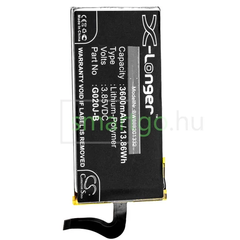 VHBW Telefon akkumulátor akku Google G020J-B - 3600mAh, 3.85V, Li-polymer
