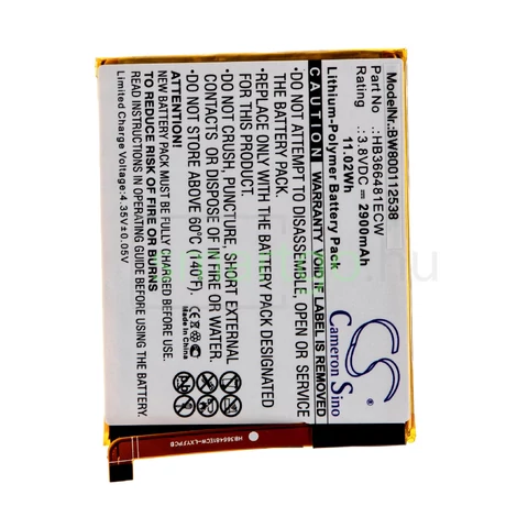 VHBW Telefon akkumulátor akku Huawei HB366481ECW - 2900mAh, 3.8V, Li-polymer