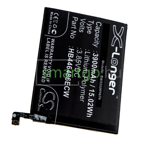 VHBW Telefon akkumulátor akku Huawei HB446486ECW - 3900mAh, 3.85V, Li-polymer