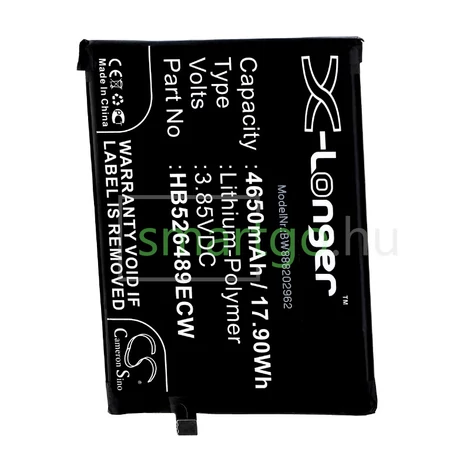 VHBW Telefon akkumulátor akku Huawei HB526489ECW - 4650mAh, 3.85V, Li-polymer