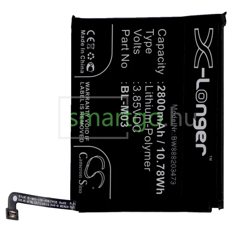 VHBW Telefon akkumulátor akku LG BL-M03, EAC64791001 - 2800mAh, 3.85V, Li-polymer