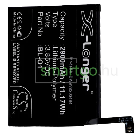 VHBW Telefon akkumulátor akku LG BL-O1, EAC64559001, EAC64619301 - 2900mAh, 3.85V, Li-polymer