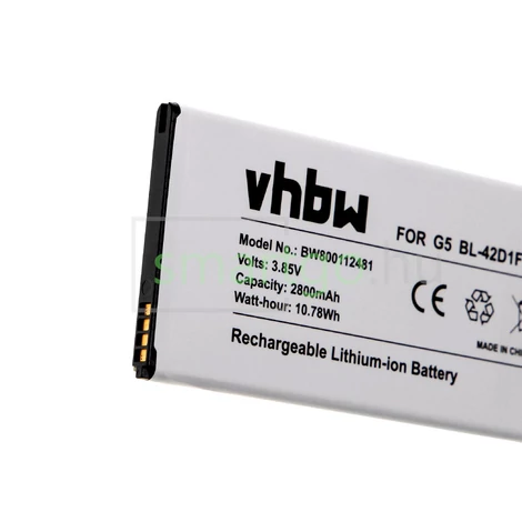 VHBW Telefon akkumulátor akku LG BL-42D1F, EAC63238801, EAC63238901 - 2800mAh, 3.85V, Li-ion