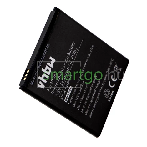 VHBW Telefon akkumulátor akku Motorola HC60 - 3250mAh, 3.8V, Li-polymer