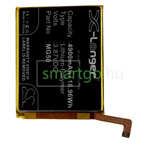 VHBW Telefon akkumulátor akku Motorola MG50 - 4900mAh, 3.87V, Li-polymer