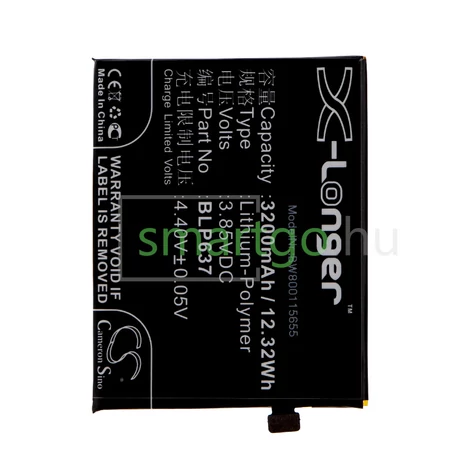 VHBW Telefon akkumulátor akku BLP637 - 3200mAh, 3.85V, Li-polymer