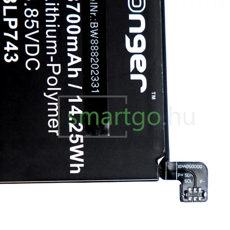 VHBW Telefon akkumulátor akku Oneplus BLP743 - 3700mAh, 3.85V, Li-polymer