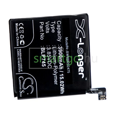 VHBW Telefon akkumulátor akku OnePlus BLP745 - 3900mAh, 3.85V, Li-polymer