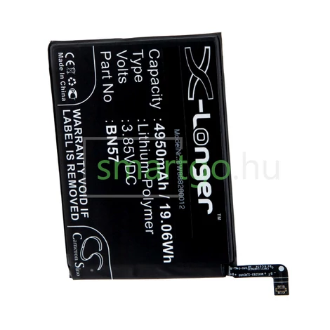 VHBW Telefon akkumulátor akku Poco / Xiaomi BN57 - 4950mAh, 3.85V, Li-polymer