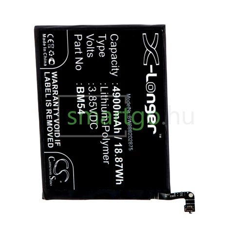 VHBW Telefon akkumulátor akku Redmi BM54 - 4900mAh, 3.85V, Li-polymer