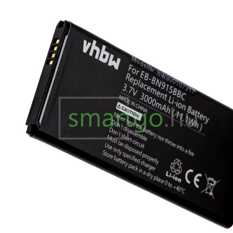 VHBW Telefon akkumulátor akku Samsung EB-BN915BBC, EB-BN915BBE - 3000mAh, 3.8V, Li-ion
