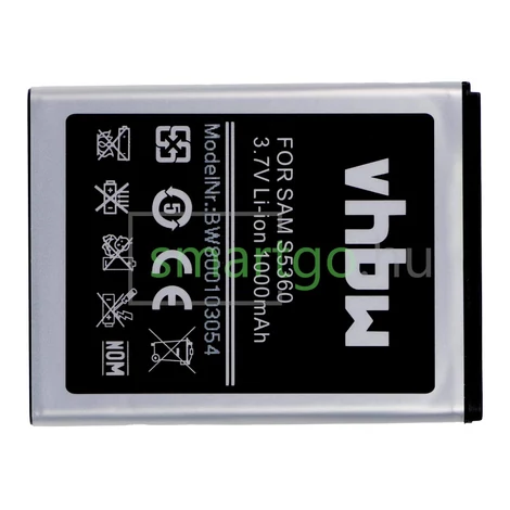 VHBW Telefon akkumulátor akku Samsung EB454357VA, EB454357VU - 1000mAh, 3.7V, Li-ion