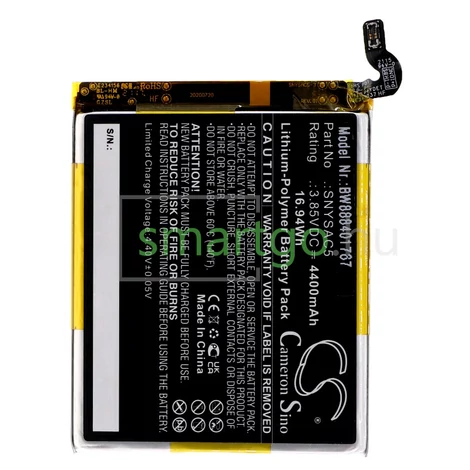 VHBW Telefon akkumulátor akku Sony SNYSAC5 - 4400mAh, 3.85V, Li-polymer