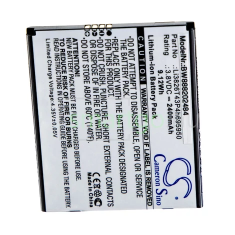 VHBW Telefon akkumulátor akku ZTE Li3826T43P4h695950 - 2400mAh, 3.8V, Li-ion