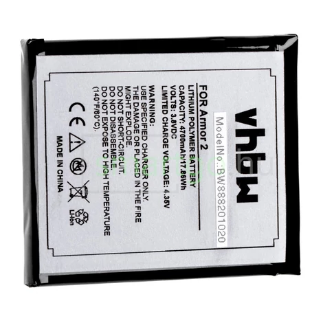 VHBW Telefon akkumulátor akku Ulefone Armor 2 - 4700mAh, 3.8V, Li-ion