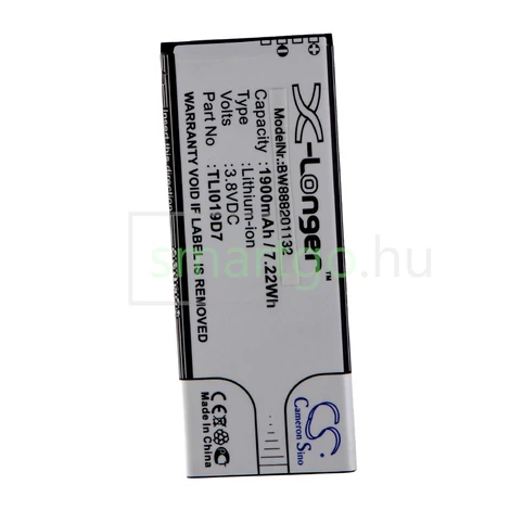 VHBW Telefon akkumulátor akku Vodafone Smart E9, VFD520, VFD527, VFD528, VFD529 / Alcatel TLI019D7 / TCL