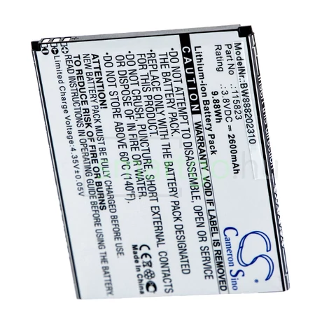 VHBW Telefon akkumulátor akku Wiko 115823 - 2600mAh, 3.8V, Li-ion