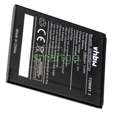 VHBW Telefon akkumulátor akku Wiko 2610 - 2500mAh, 3.8V, Li-ion