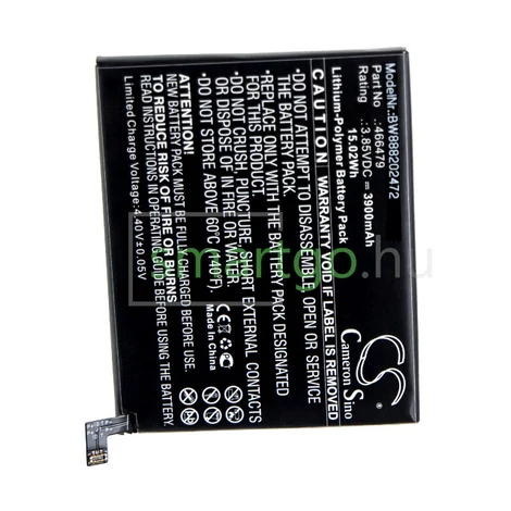VHBW Telefon akkumulátor akku Wiko 466479 - 3900mAh, 3.85V, Li-polymer