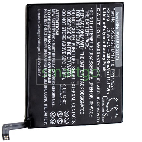 VHBW Telefon akkumulátor akku Wiko TLP17J18, TPN17E24, 396272 - 2900mAh, 3.85V, Li-polymer