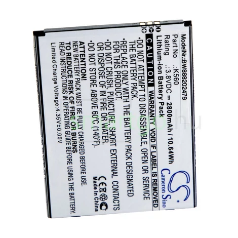 VHBW Telefon akkumulátor akku Wiko K560 - 2800mAh, 3.8V, Li-ion