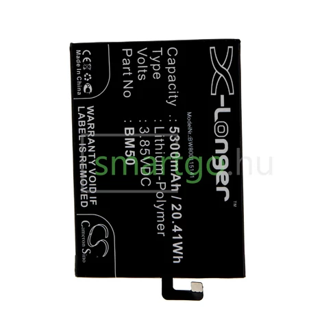 VHBW Telefon akkumulátor akku Xiaomi BM50 - 5300mAh, 3.85V, Li-polymer