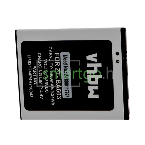 VHBW Telefon akkumulátor akku ZTE Li3824T44P4H716043 - 2400mAh, 3.85V, Li-ion