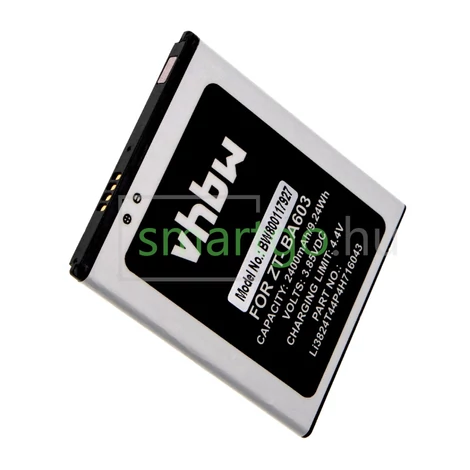 VHBW Telefon akkumulátor akku ZTE Li3824T44P4H716043 - 2400mAh, 3.85V, Li-ion